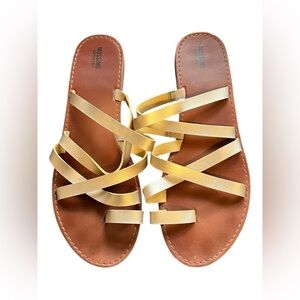 Mossimo Supply Co. Gold Strappy Sandals – Size 11